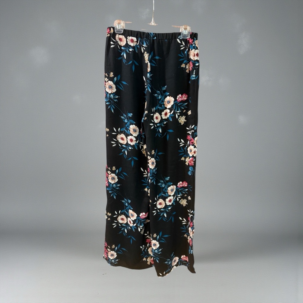 ODDY Black and Blue Floral Pants